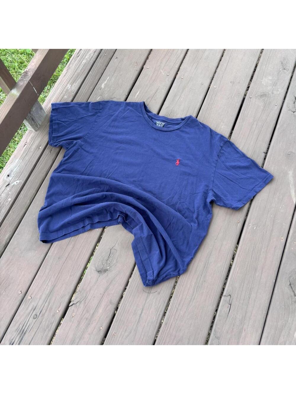 Polo Ralph Lauren T-Shirt Navy Blue Pony Logo Tee Men’s XL 24x26